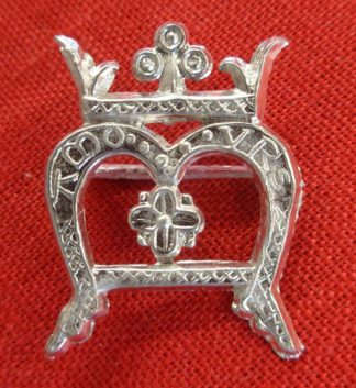 Crowned "M" Brooch