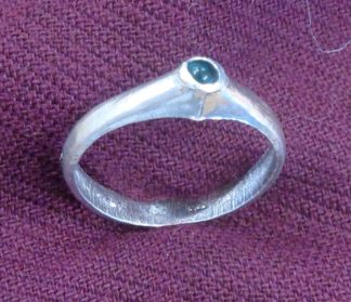stirrup ring with blue stone