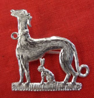Hound and Hare Brooch