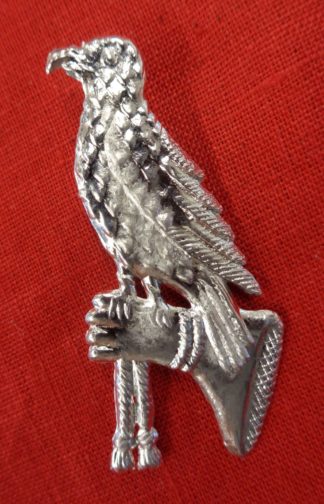 Hawk on Glove Brooch