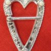 Heart-Shaped Ring Brooch with Stones - Image 2