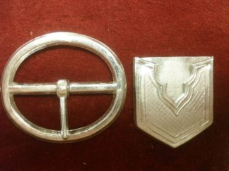 Large Oval Double Buckle / Cross-hatched Chape