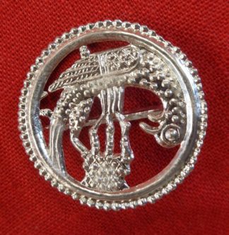 Pelican in Rondel Brooch