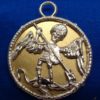 St. Michael rondel with a brass backing