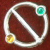 Ring Brooch with Two Stones - Image 5