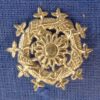 Wreath Brooch with Various Inserts, and Painted with a Rose Insert - Image 4