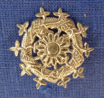 Wreath Brooch with Various Inserts, and Painted with a Rose Insert - Image 4