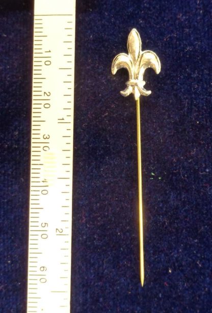 Fleur de Lis veil pin with scale