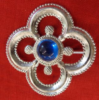 Large Quatrefoil Brooch with Stone