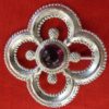 Large Quatrefoil Brooch with Stone - Image 3