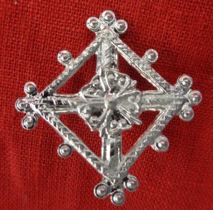 Lozenge Brooch with Rose