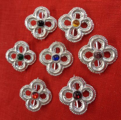 Large Quatrefoil Brooch with Stone - Image 7
