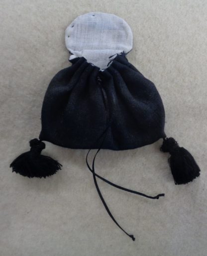 Ready-made small purse, black, open