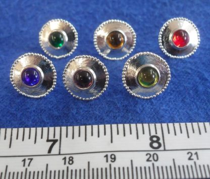 Buttons with glass stones