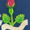 red rose brooch