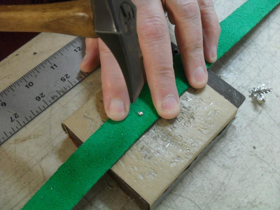 hammering stud stem so install mounts on a belt