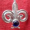 Fleur de Lis Brooch with Stone - Image 7