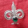 Fleur de Lis Brooch with Stone - Image 6