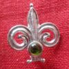 Fleur de Lis Brooch with Stone - Image 5