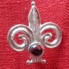 Fleur de Lis Brooch with Stone - Image 4