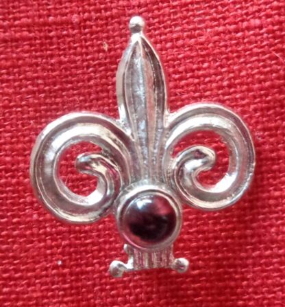 Fleur de Lis Brooch with Stone - Image 4
