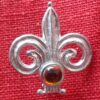 Fleur de Lis Brooch with Stone - Image 2