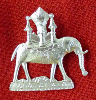 Elephant and castle brooch