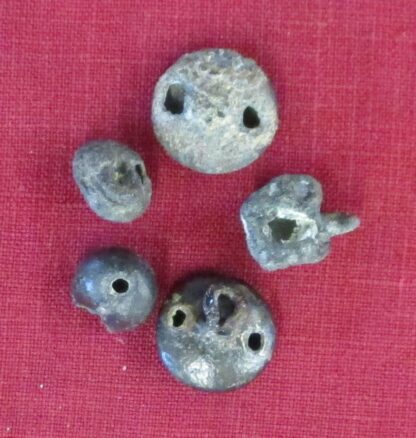 Backs of real hollow buttons