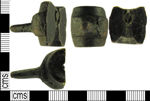 Medieval brass seal mold reported in the Portable Antiquities Scheme
