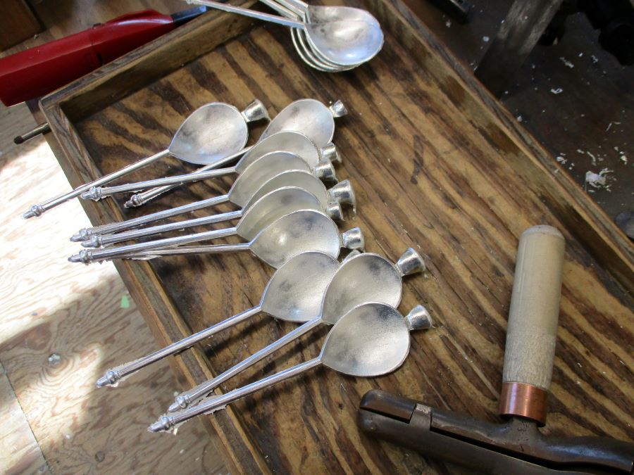 Successive good casts from the brass mold