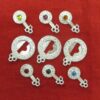 Large interlocking clasps - three "loops" and six "hooks"