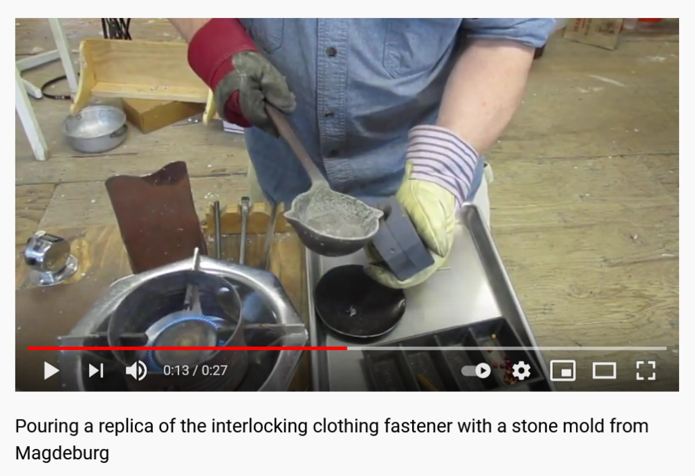 screenshot of video on pouring the mold