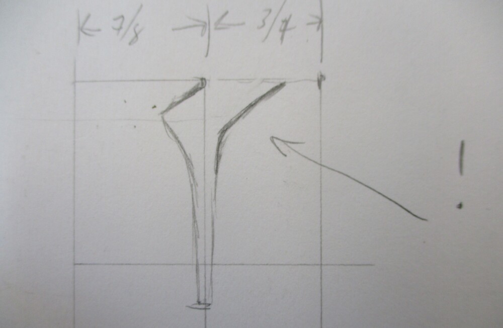 drawing of "dammed gate" mold