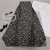 Contents of a kit to make a large purse in a black and silver brocade fabric