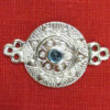 Interlocking clasp with stone - aqua