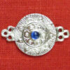 Interlocking clasp with stone - blue
