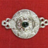 Interlocking clasp with stone - green