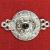 Interlocking clasp with stone - green