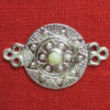 Interlocking clasp with stone - ivory white
