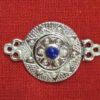 Interlocking clasp with stone - lapis blue