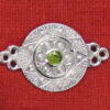 Interlocking clasp with stone - light green