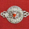 Interlocking clasp with stone - orange