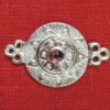 Interlocking clasp with stone - purple