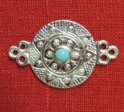 Interlocking clasp with stone - turquoise