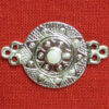 Interlocking clasp with stone - white