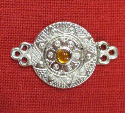 Interlocking clasp with stone - yellow