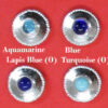 four blue stones compared