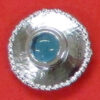button with aqua stone