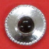button with garnet stone