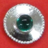button with green stone